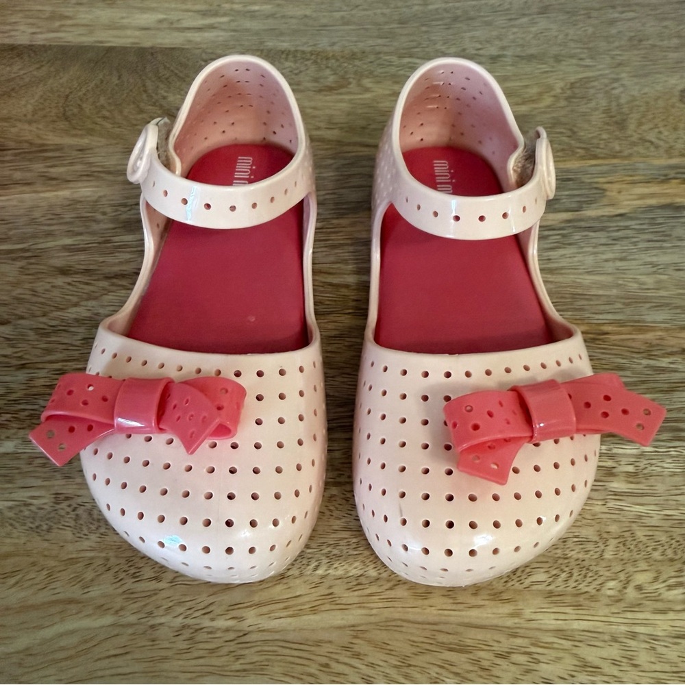 Mini Melissa Furadinha Pop Mary Jane Sandals - Beige, Size 10